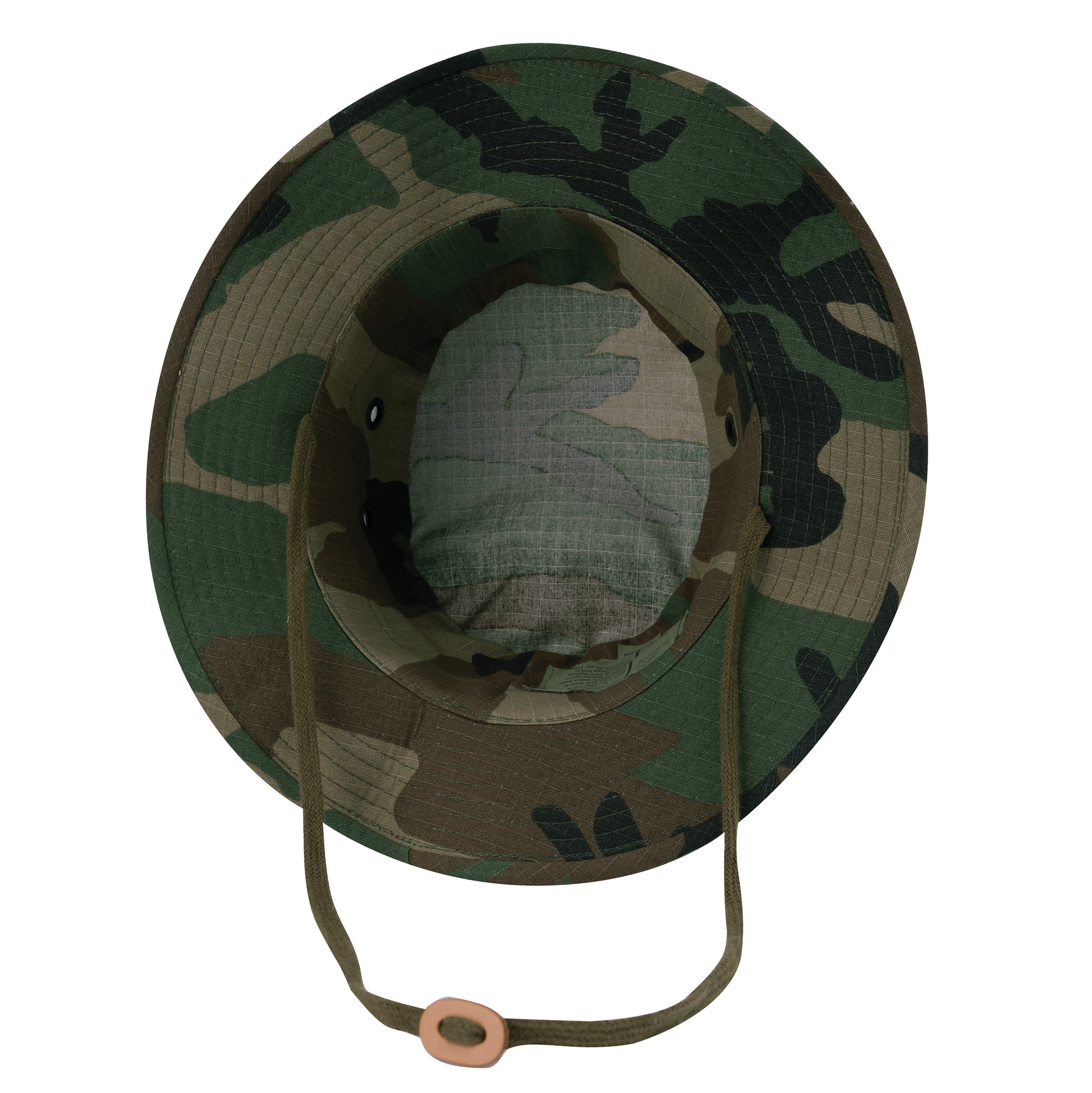 Rothco 100% Cotton Rip-Stop Boonie Hat with Woodland Camo Pattern, Size 7 1/2