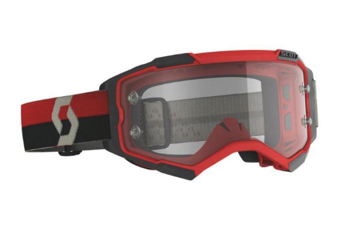 SCOTT Fury Goggle with Clear Works Lens - Red and Black Frame, Part #274514-1018113