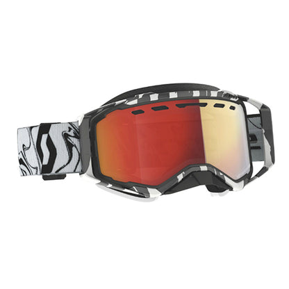 SCOTT Prospect SnowX Goggle LS Marble Black/White with Red Chrome Lens - Part #278603-7082341