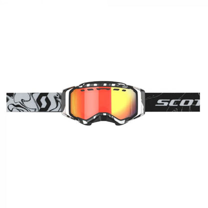 SCOTT Prospect SnowX Goggle LS Marble Black/White with Red Chrome Lens - Part #278603-7082341