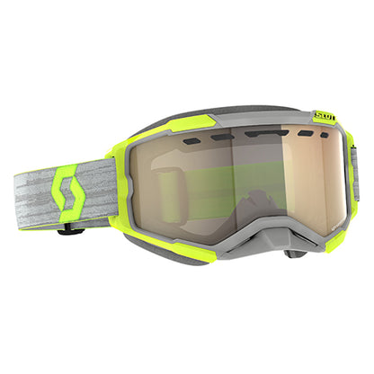 Scott Fury LS SnowX Goggle Grey and Yellow with Bronze Chromatic Lens