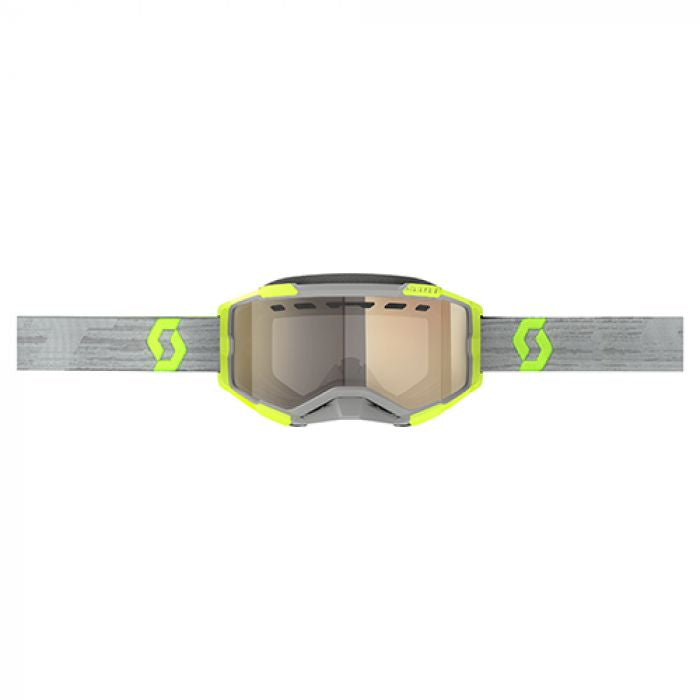 Scott Fury LS SnowX Goggle Grey and Yellow with Bronze Chromatic Lens