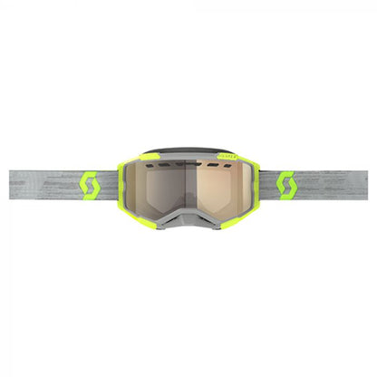 Scott Fury LS SnowX Goggle Grey and Yellow with Bronze Chromatic Lens