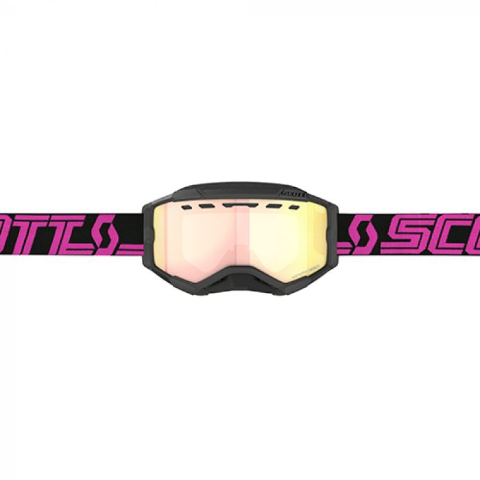 SCOTT Fury SnowX Goggle Black/Pink with EnH Rose Chrome Lens - Part Number 278605-1254348
