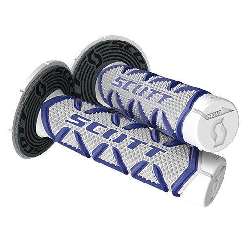 SCOTT Diamond Blue/White Grip Set with Donuts, Part 219626-1006