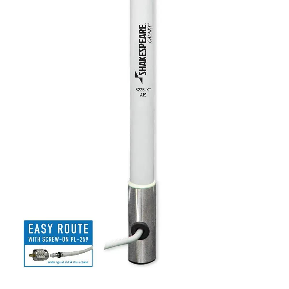 Shakespeare AIS 8' Galaxy AIS Antenna with 6dB Gain and Stainless Steel Ferrule by Shakespeare