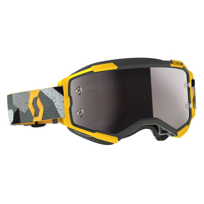 SCOTT Fury Camo Grey/Yellow Silver Chrome Works - Part #272828-7429269