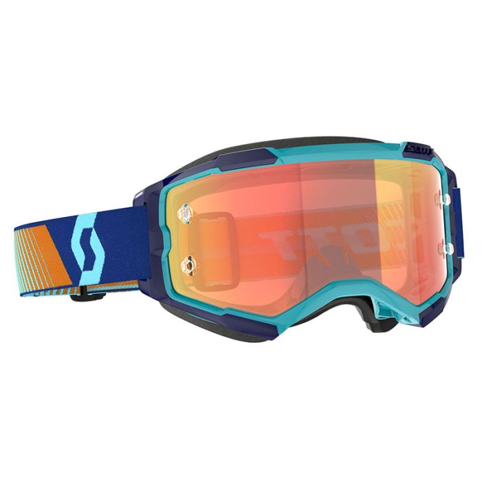 SCOTT Fury Royal Blue/Orange Chrome Work Helmet (Part #272828-7436280)