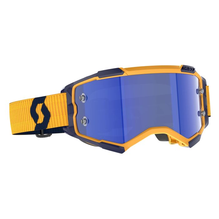 SCOTT Fury Dark Yellow and Dark Blue Chrome Works Bicycle Components (Part Number 272828-7704349)