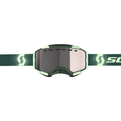 SCOTT Fury SnowX Dark Green & Mint Green Silver Chrome Ski Goggles - Part #278605-7703313