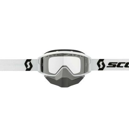 Scott Fury Snow Cross White Blue Tint Goggles - Part Number 278605-0002107