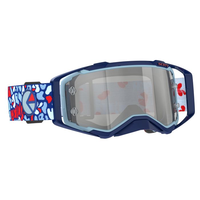 SCOTT Ethika Prospect Blue/Red Silver Chrome Works Bicycle Handlebar Tape (Part #422080-1105269)