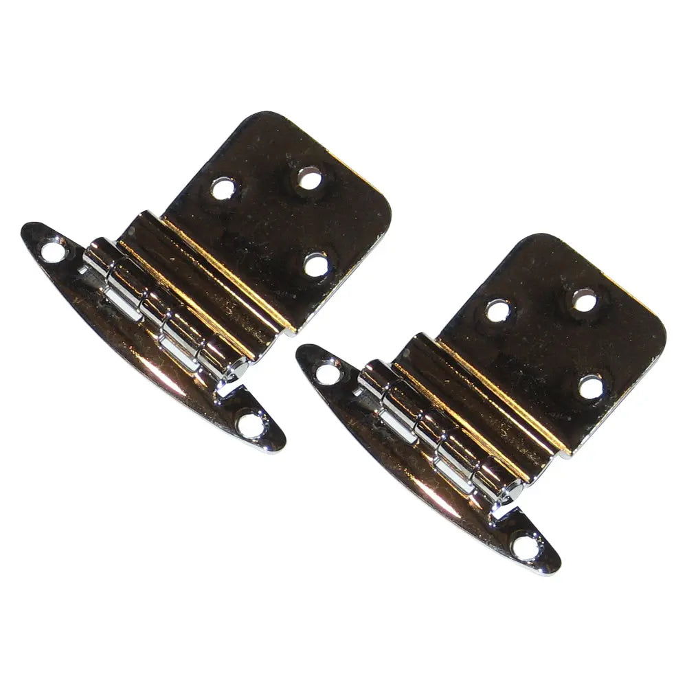 Perko Chrome Plated Brass 3/8 Inch Inset Hinges for Inset Doors
