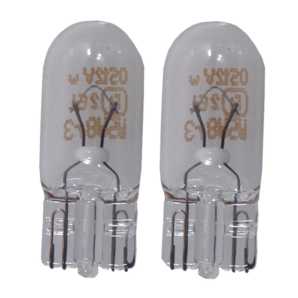 Perko Wedge Base Bulb Pair - 12V, 5W, 0.35A, 13/32" Diameter, 1-1/16" Length