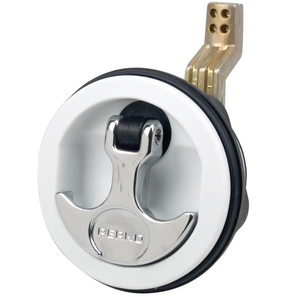 Perko Flush Latch - Surface Mount Offset Cam Bar - 2.5-Inch Hole - White by Perko
