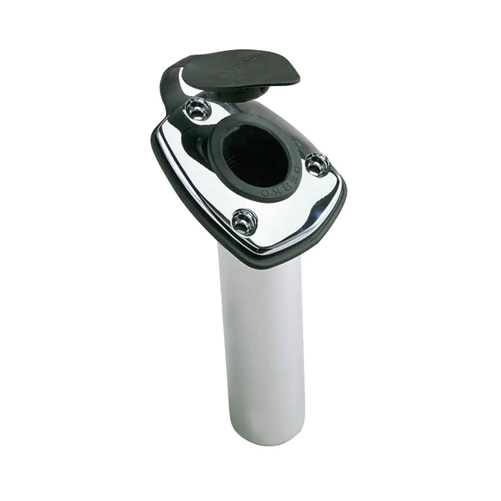 Perko 1205DP0CHR Fishing Rod Holder - 65 Degree Angled Flush Mount in Chrome Plated Zinc