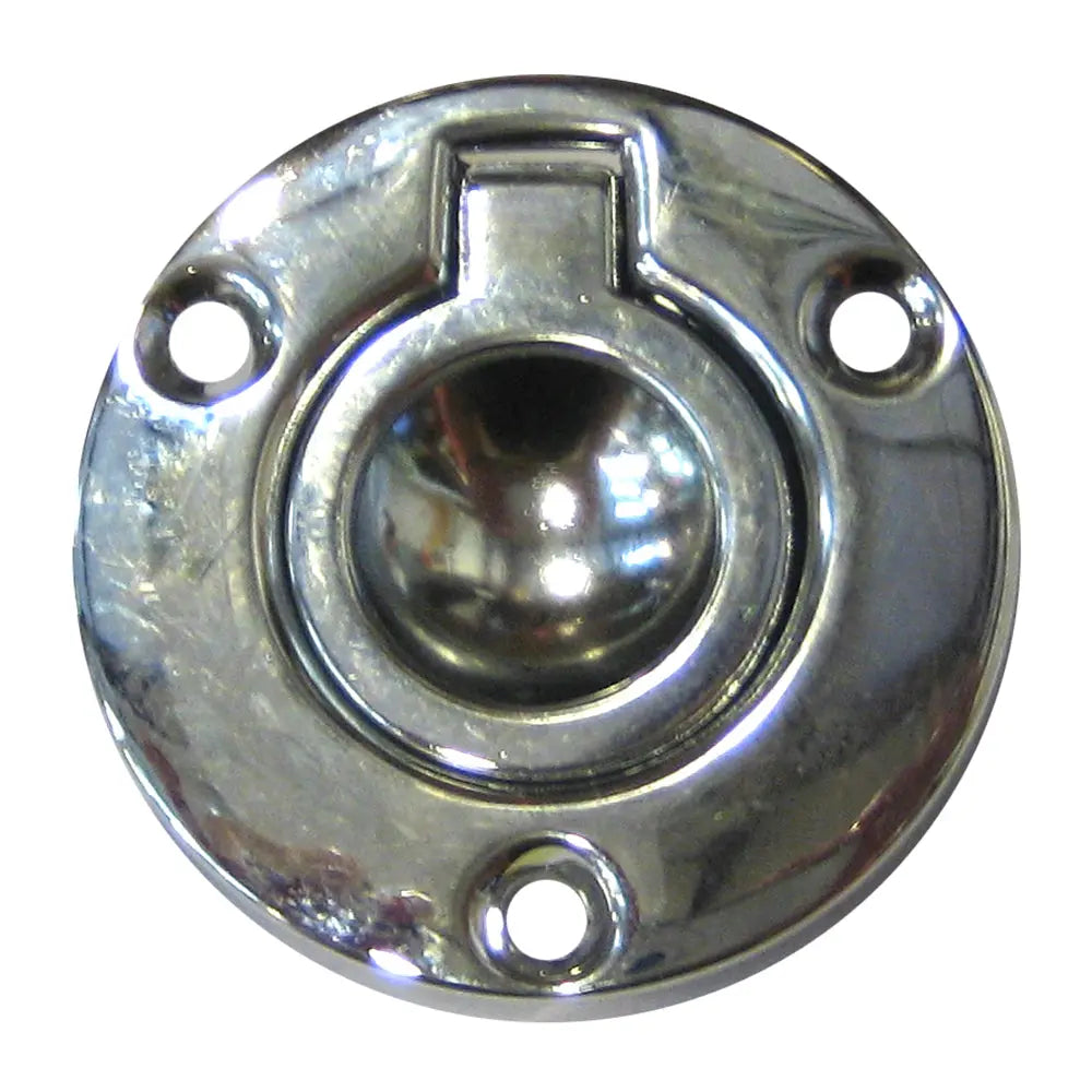 Perko 1232DP2CHR Round Flush Ring Pull - 2 Inch Chrome Plated Zinc
