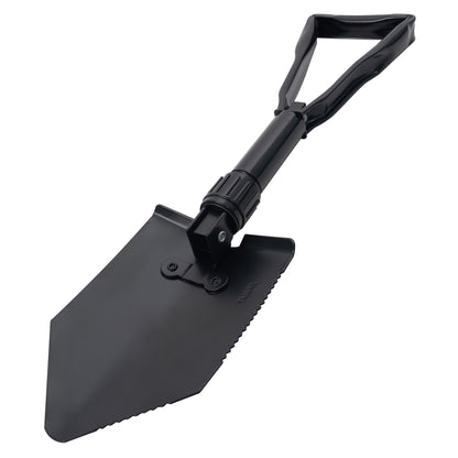 Rothco Tri-Fold Shovel Black - Compact Folding Camping and Survival Tool
