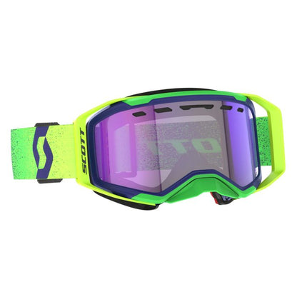 Scott Prospect 2.0 SMB LS Mountain Bike Helmet - Purple, Safety Yellow & Blue Chrome