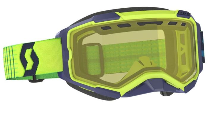 SCOTT Fury Snow Cross Neon Green and Yellow Lens - Durable Snow Sports Gear
