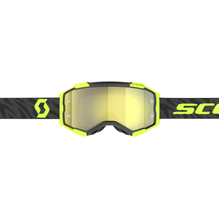 Scott Goggle Fury Zebra Black/Neon Yellow with Yellow Chrome Works – Eye Protection for Active Sports