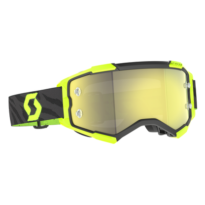 Scott Goggle Fury Zebra Black/Neon Yellow with Yellow Chrome Works – Eye Protection for Active Sports