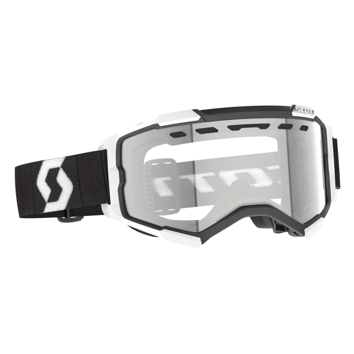 Scott Goggle Fury Enduro Black/White with Clear Works Lens, Part Number 4032651007043