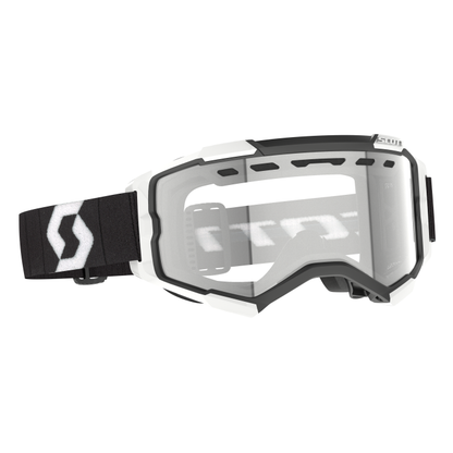 Scott Goggle Fury Enduro Black/White with Clear Works Lens, Part Number 4032651007043