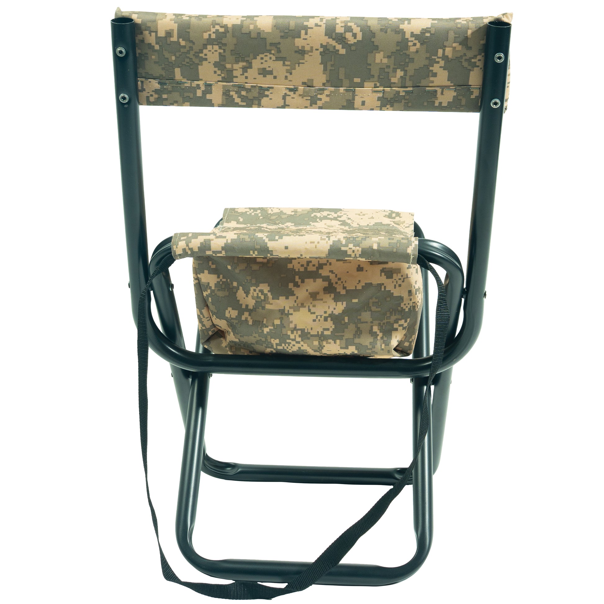 Rothco Deluxe Folding Stool with Pouch in ACU Digital Camo – Portable Camping and Outdoor Seat