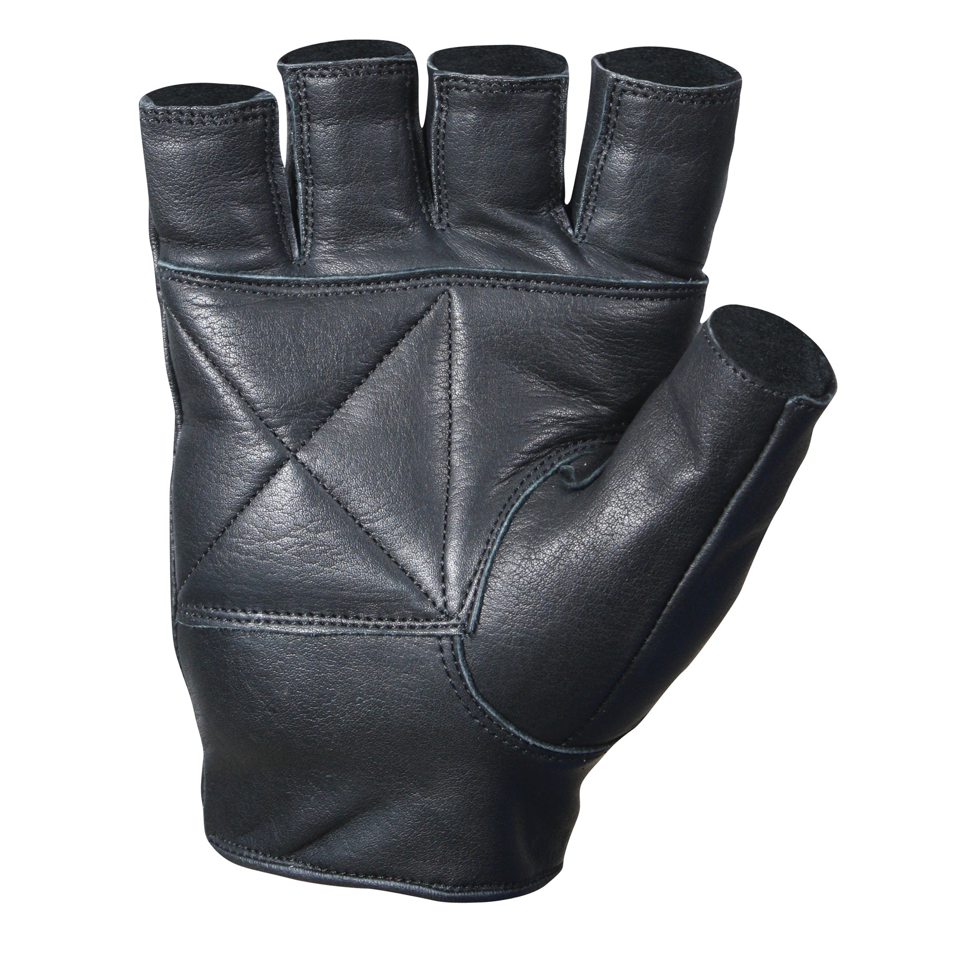 Rothco Fingerless Biker Gloves Size Large - Genuine Leather Motorcycle Gloves for Comfort and Protection