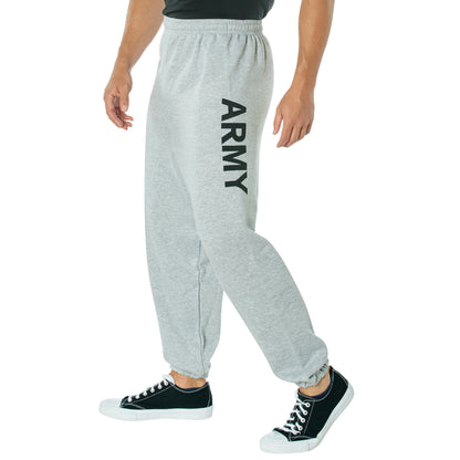 Rothco Physical Training Sweatpants Size M - Comfortable Cotton Blend Joggers with Army Lettering