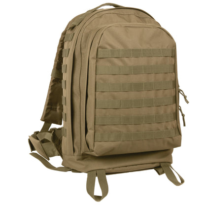 Rothco MOLLE II 3-Day Assault Tactical Pack Coyote Brown - Rugged 72-Hour Backpack for Extended Outdoor Adventures