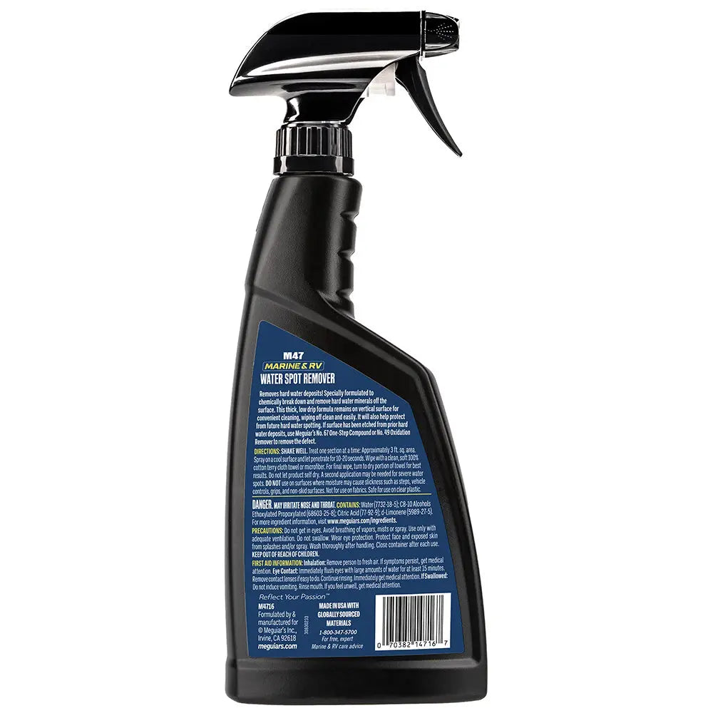 Meguiar's #47 Hard Water Spot Remover – 16oz for Easy Mineral Deposit Removal