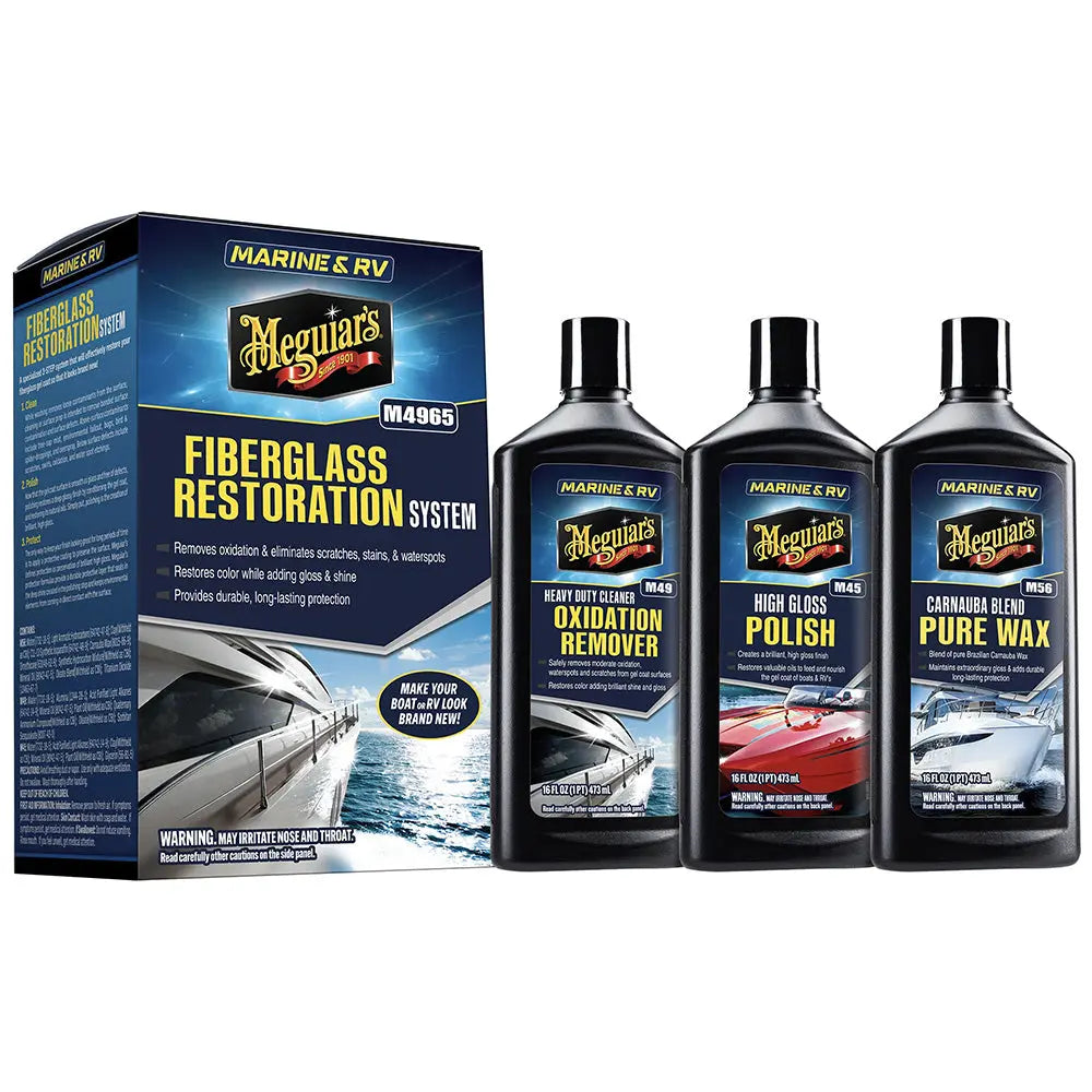 Meguiar's MG Fiberglass Oxidation Removal Kit M4965 for Restoring Gelcoat Shine
