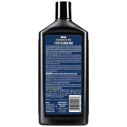 Meguiar's #50 Boat and RV Cleaner Wax Liquid 16oz for Marine and RV Surfaces