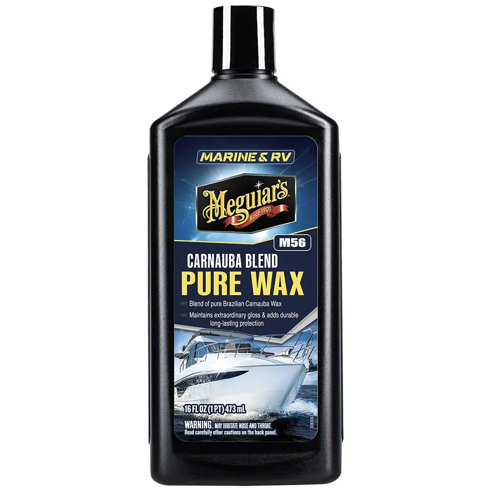 Meguiar's #56 Boat and RV Pure Wax - 16oz for High-Gloss Gel Coat Protection
