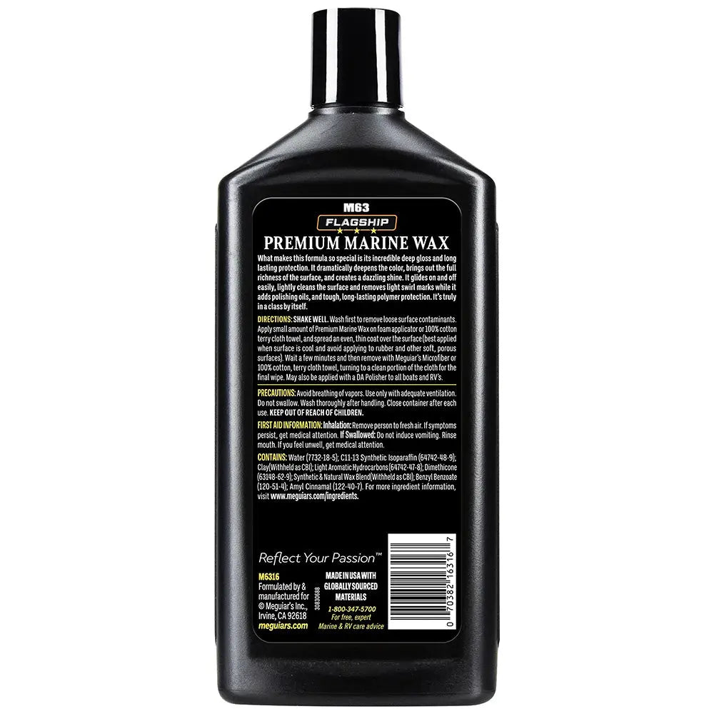 Meguiar's Flagship Premium Marine Wax - 16oz for Bright, Protected Fiberglass and Gel Coat Surfaces