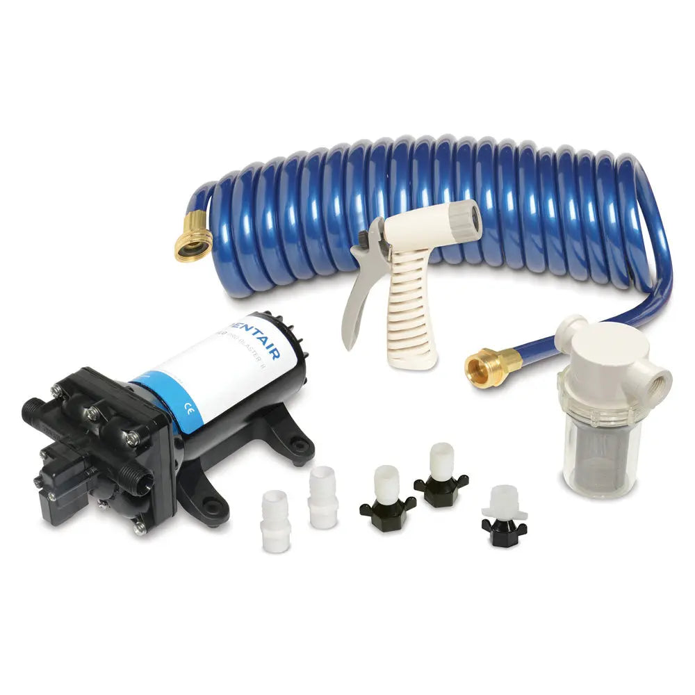 Shurflo by Pentair PRO WASHDOWN KIT II Ultimate - 12 VDC, 5 GPM with Pump, Fittings, Nozzle, Strainer, 25' Hose