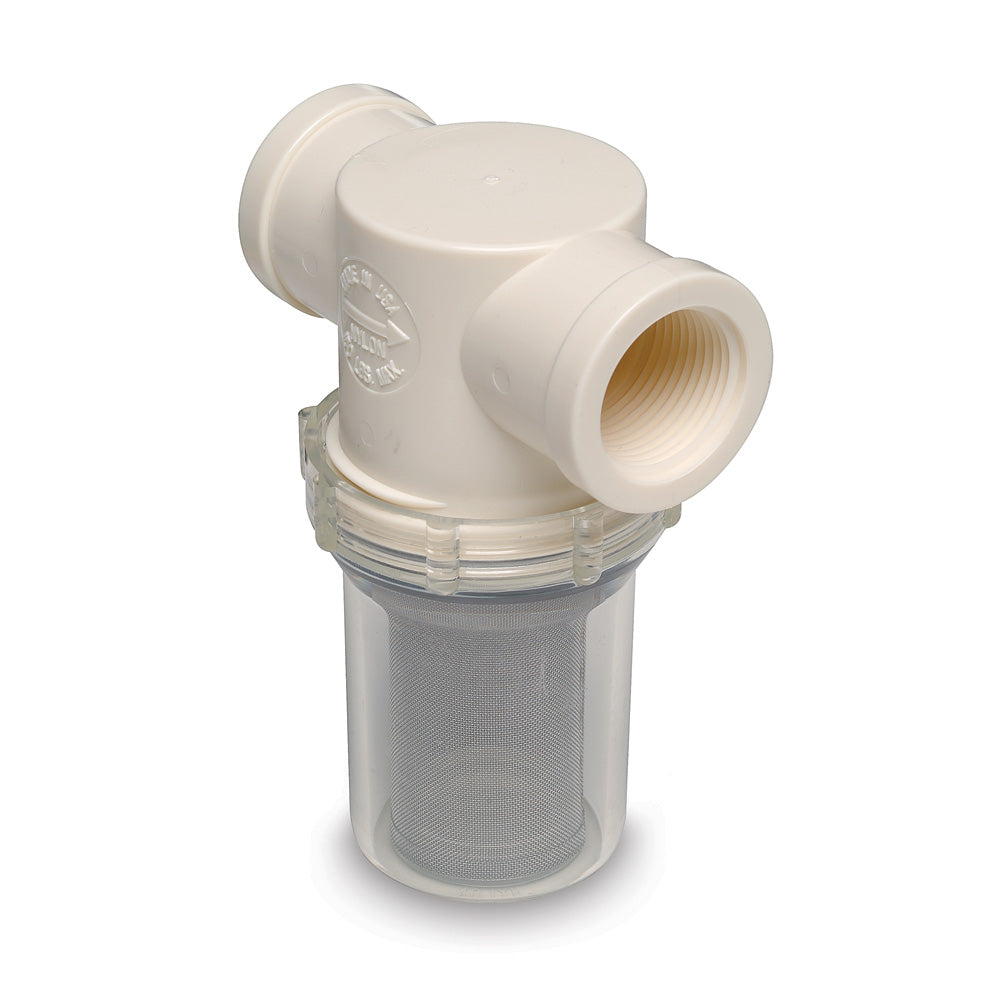 Shurflo by Pentair 1-1/4 Inch Raw Water Strainer with Bracket and Fittings – 20 Mesh Screen