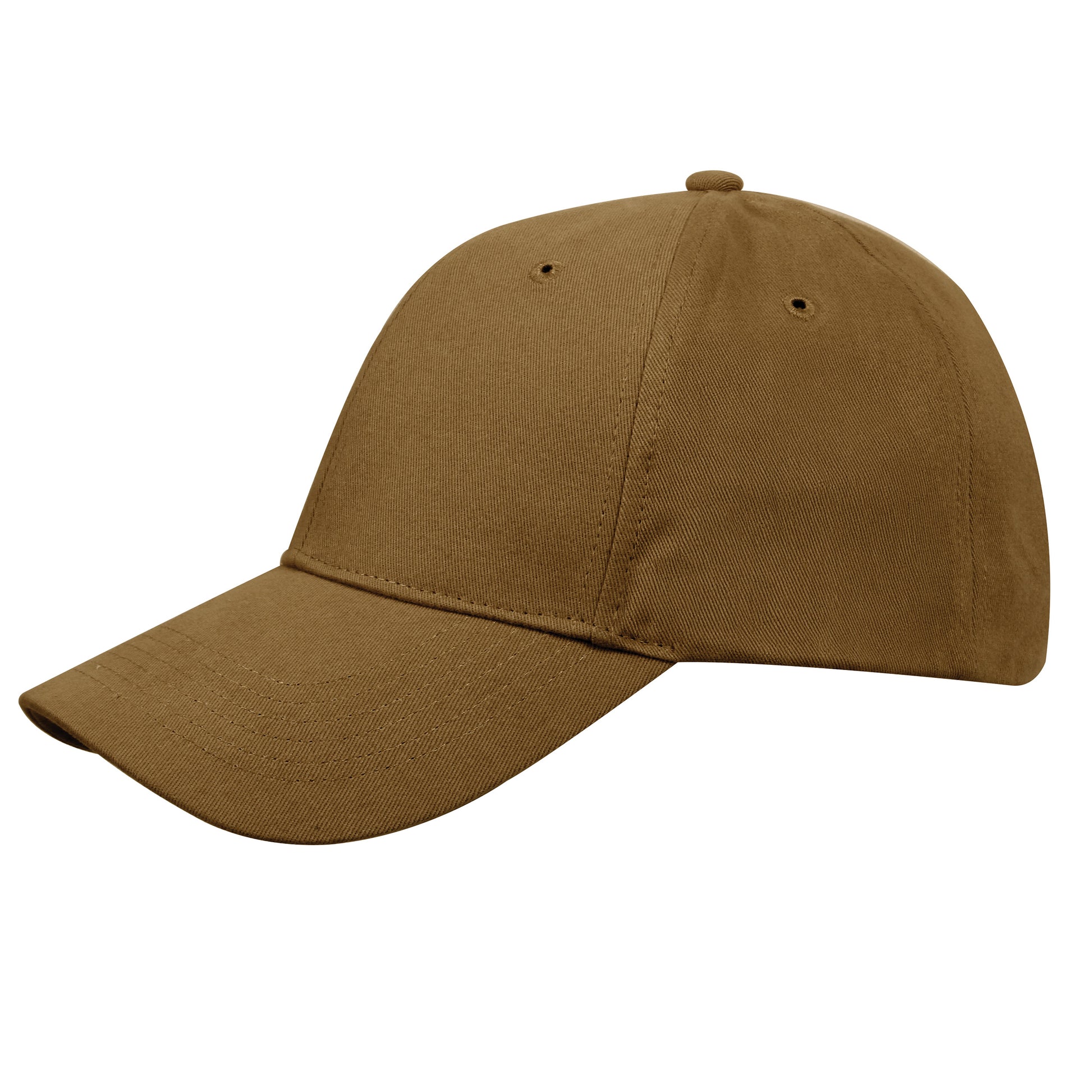 Rothco Supreme Solid Color Low Profile Cap in Work Brown - Comfortable Brushed Cotton Twill Baseball Hat