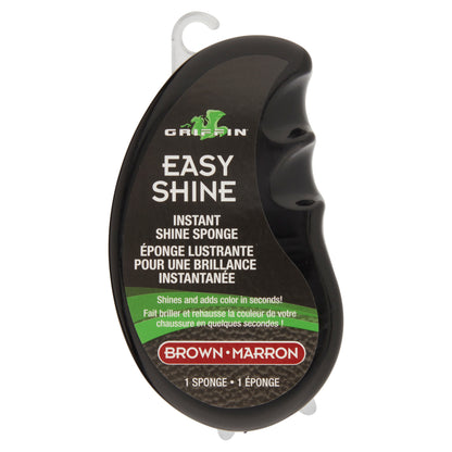 Griffin Easy Shine Sponge Brown - Quick & Convenient Leather Shoe Polishing
