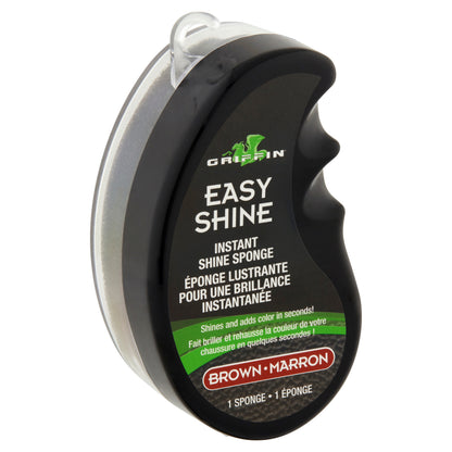 Griffin Easy Shine Sponge Brown - Quick & Convenient Leather Shoe Polishing