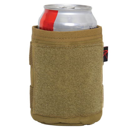Rothco Tactical Insulated Beverage Holder in Coyote Brown – Keeps 12-Oz Cans Cold, MOLLE Compatible