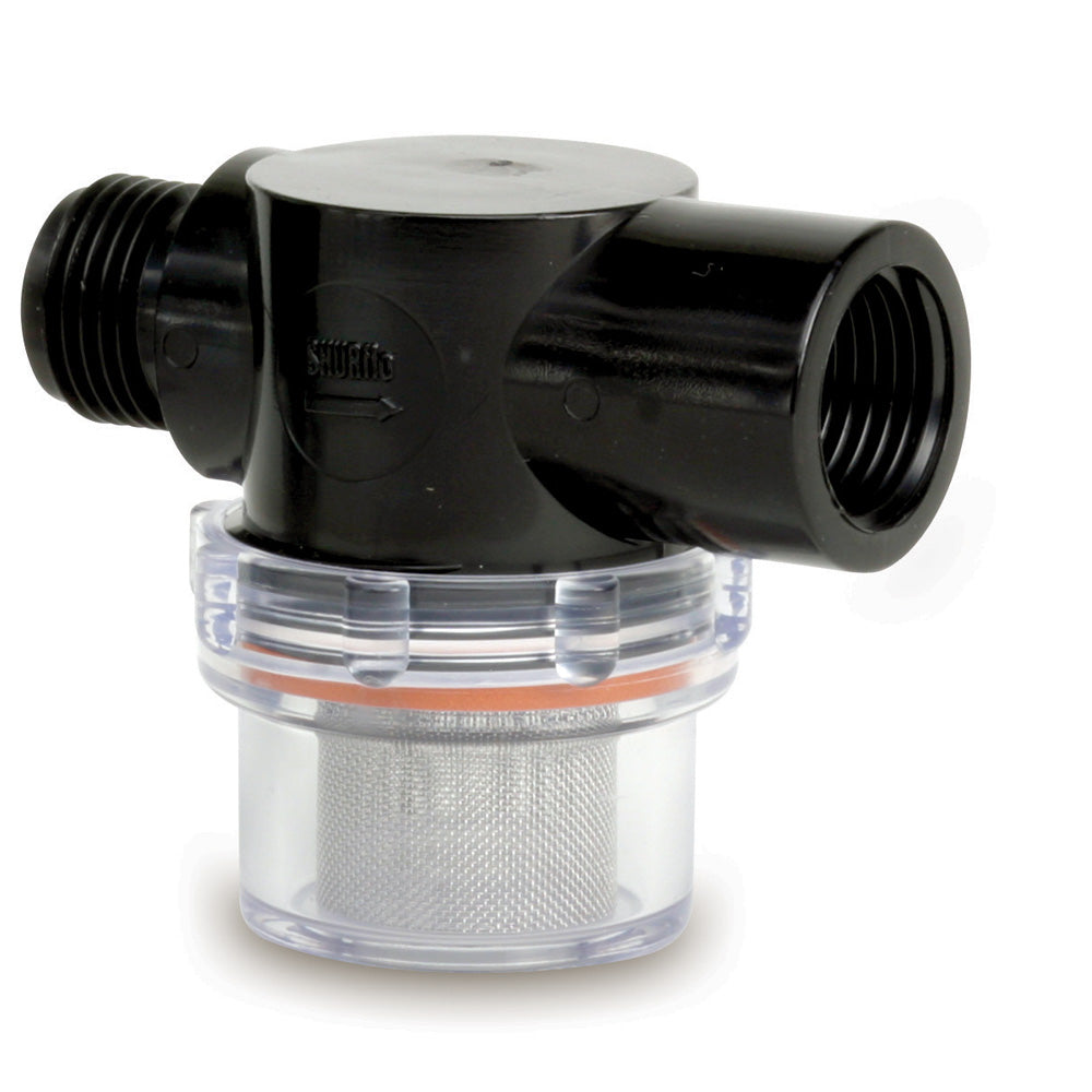 Shurflo by Pentair 255-313 Twist-On Water Strainer with Clear Bowl for 1/2 Inch Pipe Inlet
