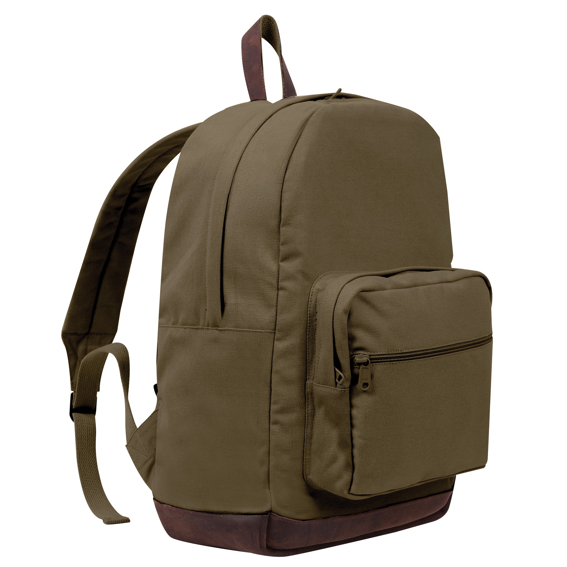 Rothco Vintage Canvas Teardrop Backpack with Leather Accents in Olive Drab