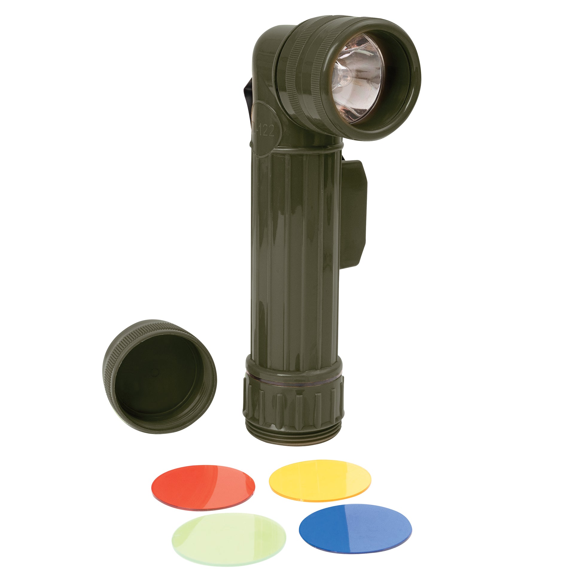 Rothco G.I. Type D-Cell Flashlight in Olive Drab with Multi-Mode and Signal Features