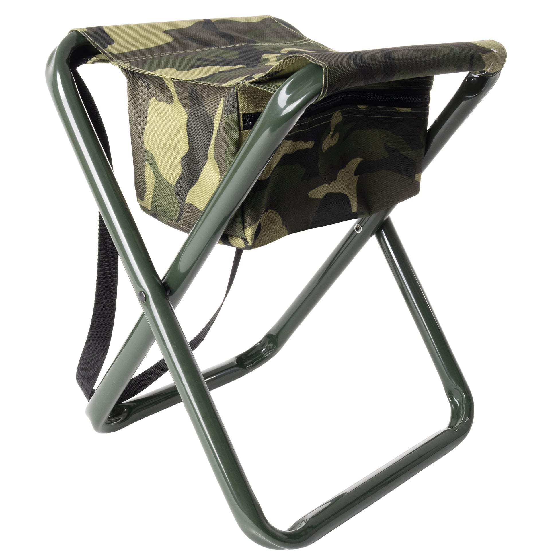 Rothco Deluxe Folding Stool with Pouch - Woodland Camo Part 4576-WC