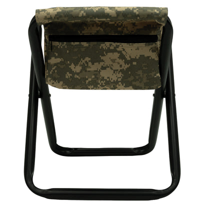 Rothco Deluxe Folding Stool with Pouch in ACU Digital Camo – Compact and Durable Outdoor Seat