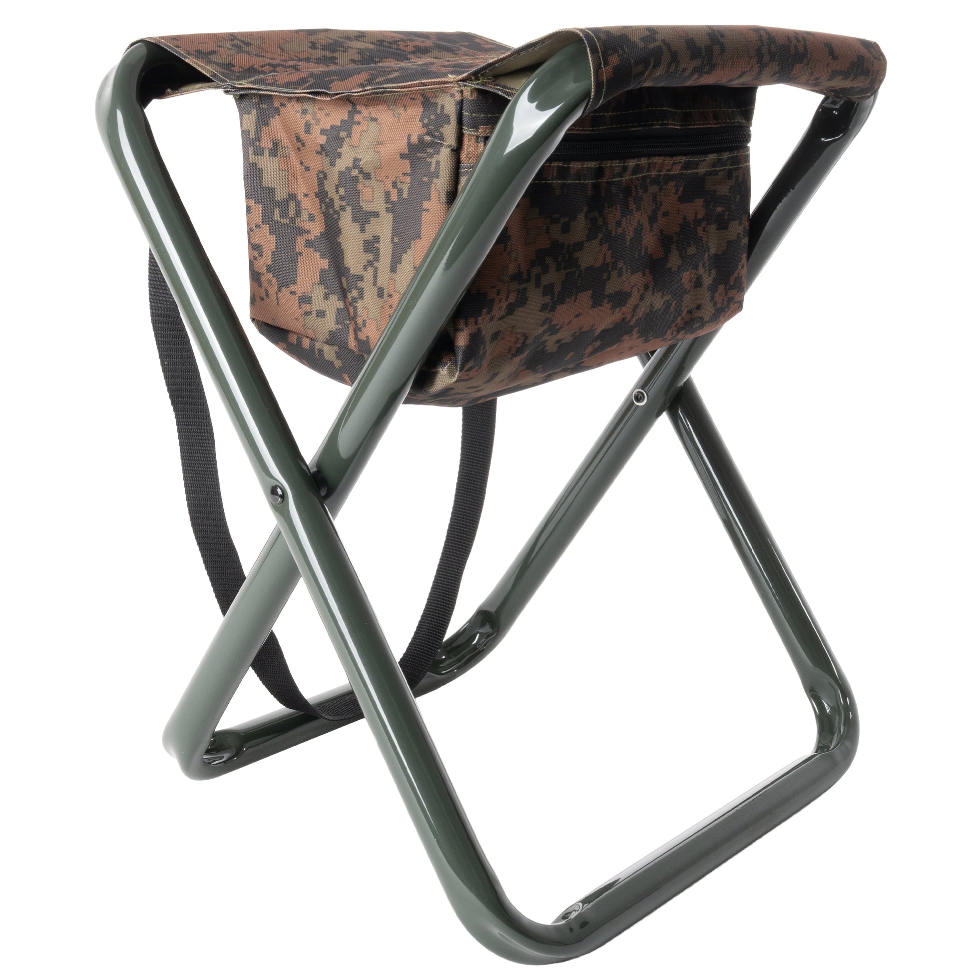 Rothco Deluxe Folding Stool with Pouch in Woodland Digital Camo, Part Number 4556