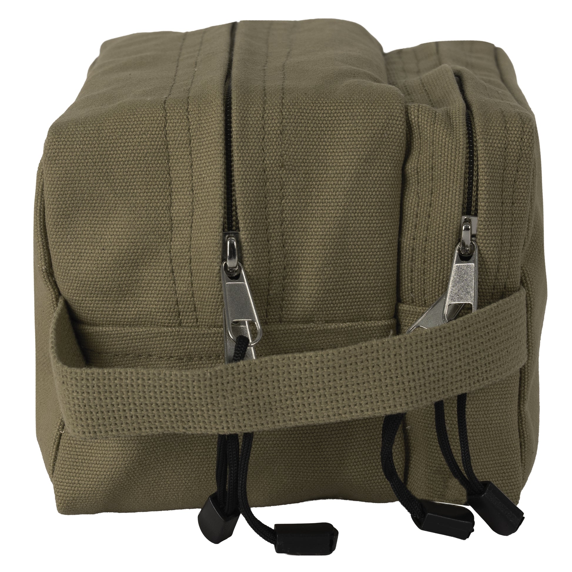 Rothco Canvas Dual Compartment Travel Kit Olive Drab - Durable Waterproof Toiletry Bag
